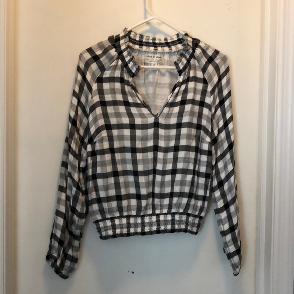 Anthropologie Cloth & Stone Plaid Top - Picture 2 of 4